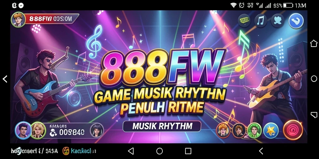 Antarmuka 888FW menampilkan kontrol intuitif dan lagu-lagu menarik.