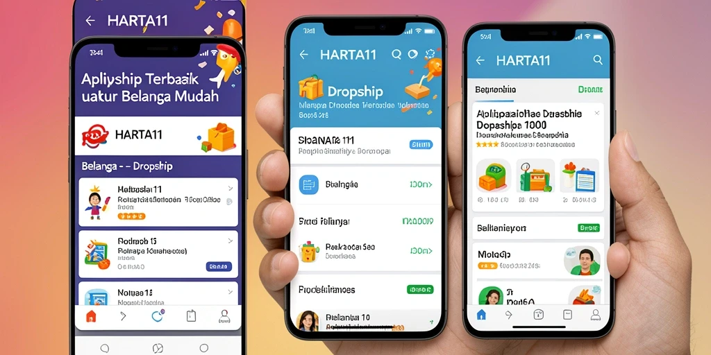 Tampilan antarmuka HARTA11 yang ramah pengguna untuk proses dropship yang efisien.