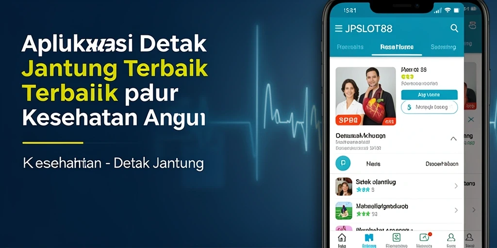 Antarmuka aplikasi JPSLOT88 yang menampilkan pemantauan detak jantung.