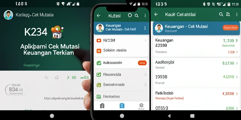 Tampilan antarmuka K234 yang modern dan fungsional untuk cek mutasi.