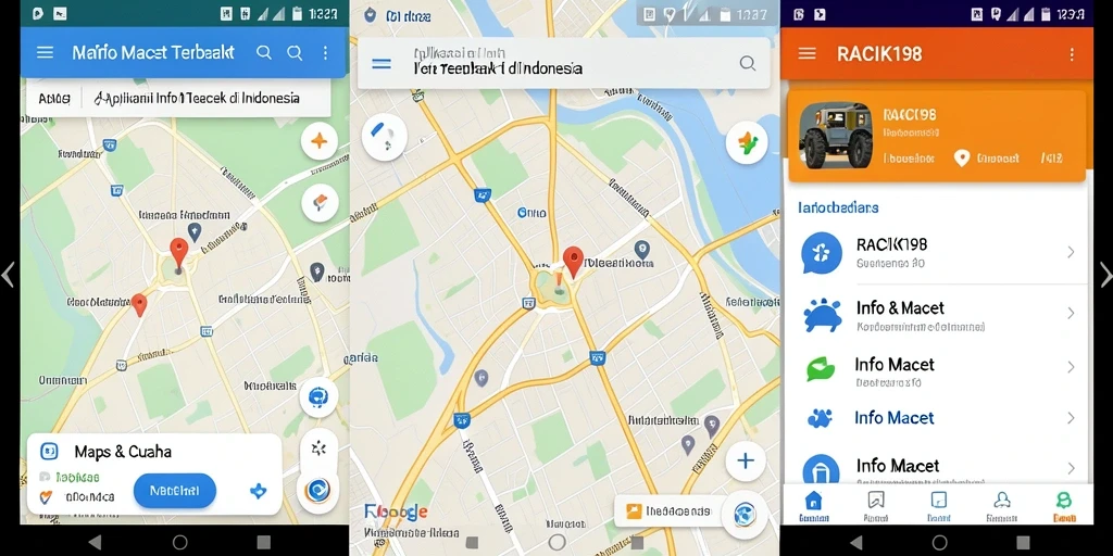 Screenshot RACIK198 menampilkan informasi kemacetan terkini dan rute alternatif.