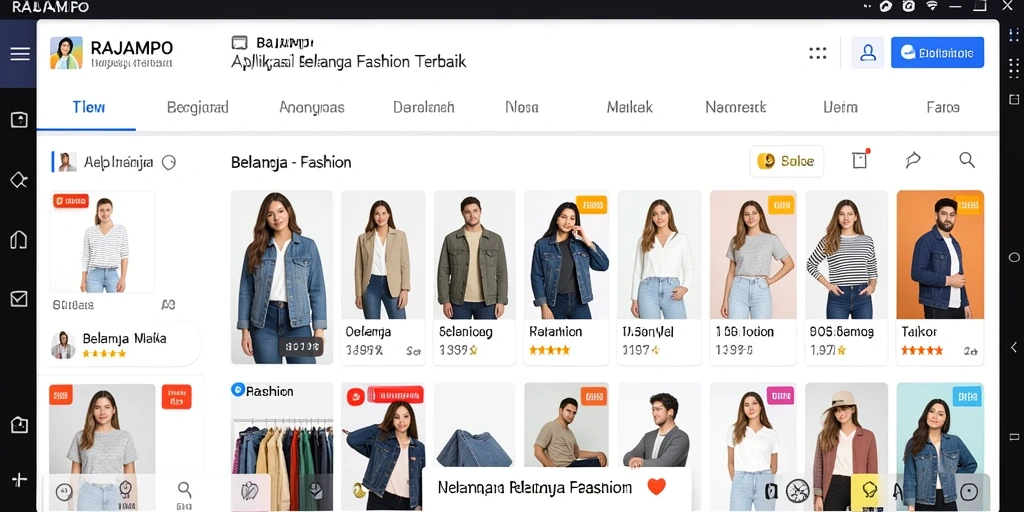 Antarmuka aplikasi RAJAMPO yang sederhana dan menarik.