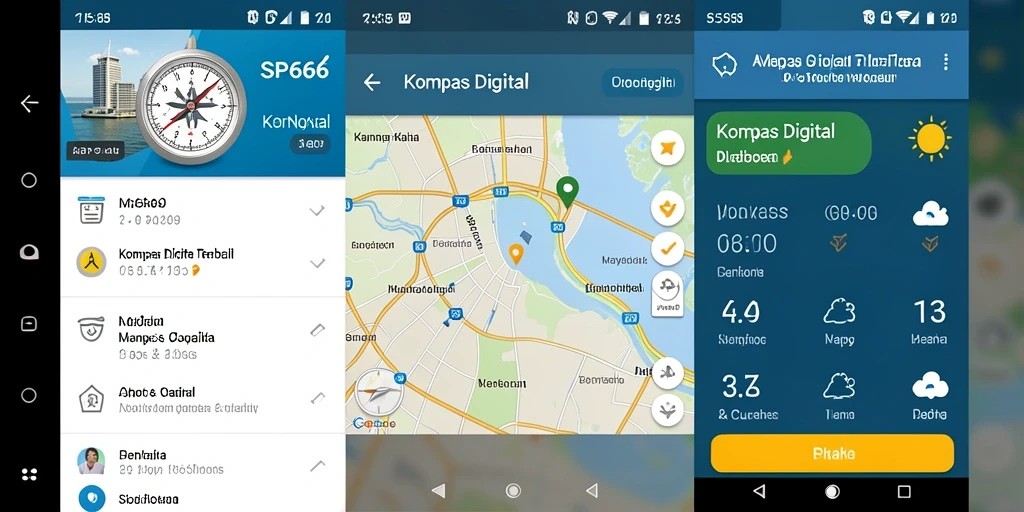 Tampilan antarmuka aplikasi SP666 yang sederhana dan informatif.