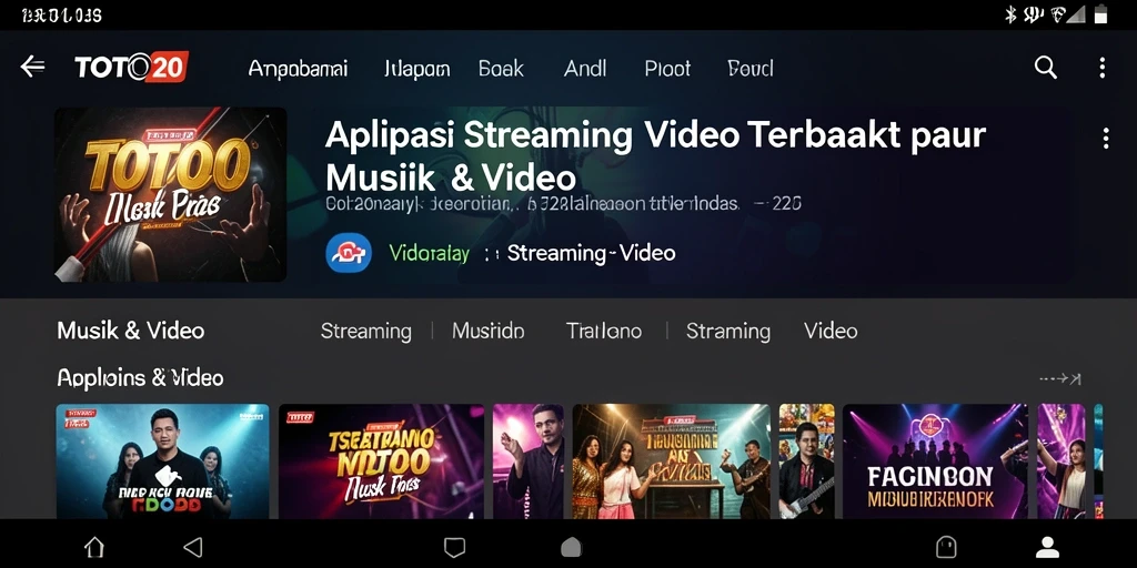Antarmuka TOTO20 yang menarik dan mudah digunakan untuk Streaming Video.