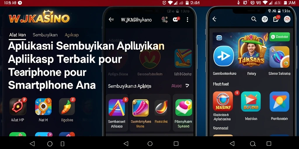 Tampilan antarmuka WJKASINO yang sederhana dan intuitif untuk menyembunyikan aplikasi.