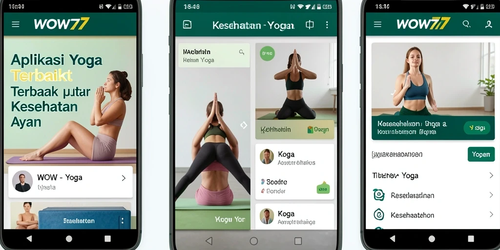 Antarmuka WOW77 yang intuitif untuk latihan Yoga harian.